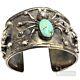 104grams! OPULENT VINTAGE SPIDER NAVAJO TURQUOISE STERLING SILVER BRACELET