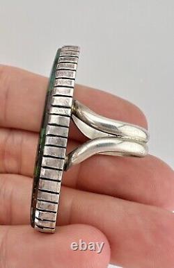 2 Vintage Navajo Sterling Silver Green Damele Variscite Royston Turquoise Ring