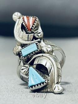 Astonishing Vintage Navajo Turquoise Sterling Silver Ring