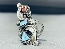 Astonishing Vintage Navajo Turquoise Sterling Silver Ring