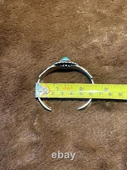 BEAUTIFUL! Vintage Navajo Turquoise Sterling Silver Cuff Bracelet'K Billah