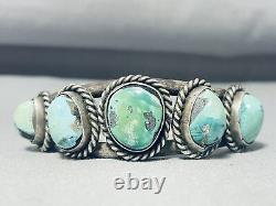 Marvelous Vintage Navajo Turquoise Sterling Silver Bracelet