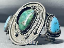 Museum Quality Vintage Navajo Turquoise Sterling Silver Bracelet