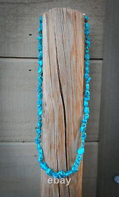 Native American Vintage Navajo Kingman Turquoise Nugget Necklace