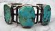 Old Pawn Vintage Navajo Turquoise Sterling Silver Cuff Bracelet