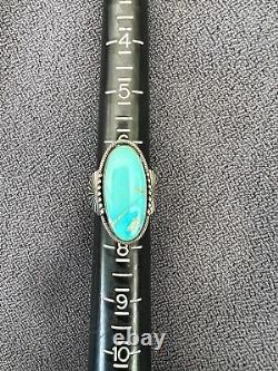 Sterling Silver Turquoise Size 7 Ring 10.7 grams Derrick Gordon Navajo