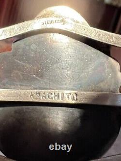 To Die For' Vintage Apachito (navajo) Turquoise Coral & Sterling Slave Bracelet