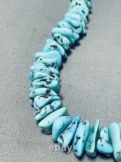 Unforgettable Vintage Navajo Turquoise Sterling Silver Necklace