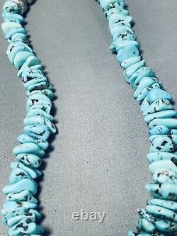 Unforgettable Vintage Navajo Turquoise Sterling Silver Necklace