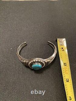 Unisex Old Vintage Navajo Turquoise Bracelet Adjustable