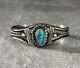 Vintage Native American Navajo Lone Mountain Turquoise Sterling silver Bracelet