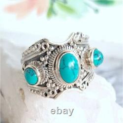 Vintage Native American Navajo Turquoise Sterling Silver Ring