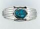 Vintage Navajo 925 Sterling Silver Turquoise Cuff Bracelet 25.3 Grams