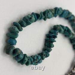Vintage Navajo Chunky Turquoise Nugget Necklace 20