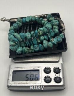 Vintage Navajo Chunky Turquoise Nugget Necklace 20