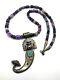 Vintage Navajo J. John Charley Sterling Turquoise Kachina Genie Necklace Native