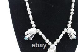 Vintage Navajo Old Sleeping Beauty Turquoise Sterling Native American Necklace
