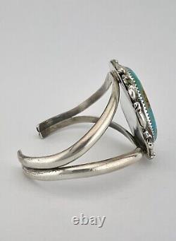 Vintage Navajo Sterling Silver High Grade Royston Turquoise Cuff Bracelet 39.6g