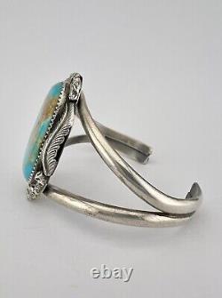 Vintage Navajo Sterling Silver High Grade Royston Turquoise Cuff Bracelet 39.6g