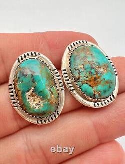 Vintage Navajo Sterling Silver Royston Turquoise Post Stud Earrings