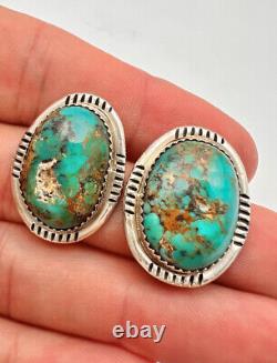 Vintage Navajo Sterling Silver Royston Turquoise Post Stud Earrings