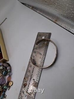Vintage Navajo Sterling Turquoise Chip Bracelet