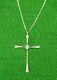 Vintage Navajo Turquoise Cross Pendant Neckalce 925 Sterling Silver