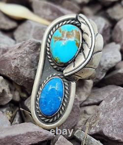 Vintage Navajo Turquoise Native American Sterling Silver Ring Size 6.5