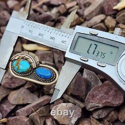 Vintage Navajo Turquoise Native American Sterling Silver Ring Size 6.5