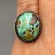 Vintage Navajo Turquoise Silver Ring Size 6