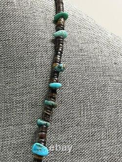 Vintage Navajo Turquoise and Bull's Eye Necklace