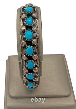Vintage Navajo Turquoise and Sterling Silver Cuff Bracelet