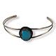 Vintage Southwestern Native American Navajo Thin Dainty Turquoise Cuff