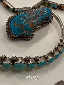Vintage Sterling Native American Turquoise Etc LotNavajo