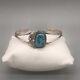 Vintage Turquoise Cuff Bracelet Sterling Silver Navajo Native American 6.75